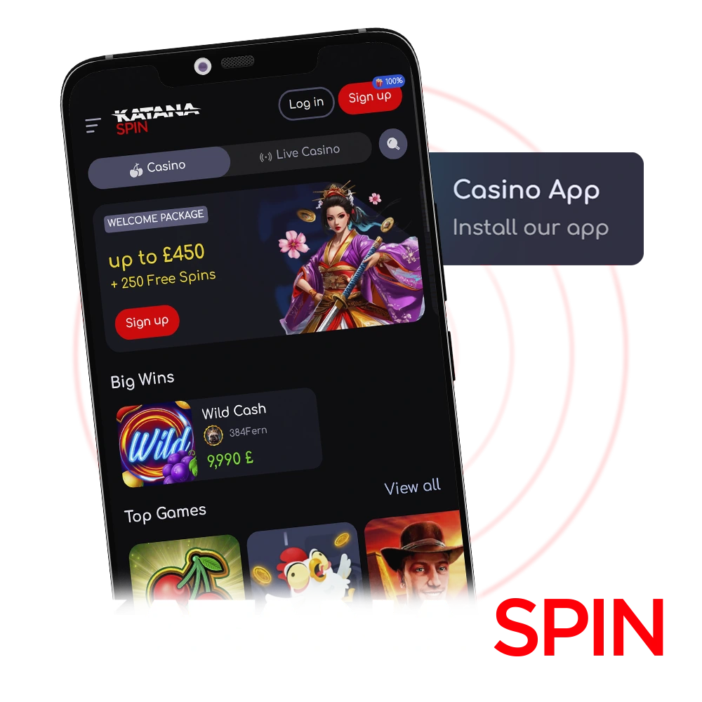Learn how to install the Katanaspin app on your device.