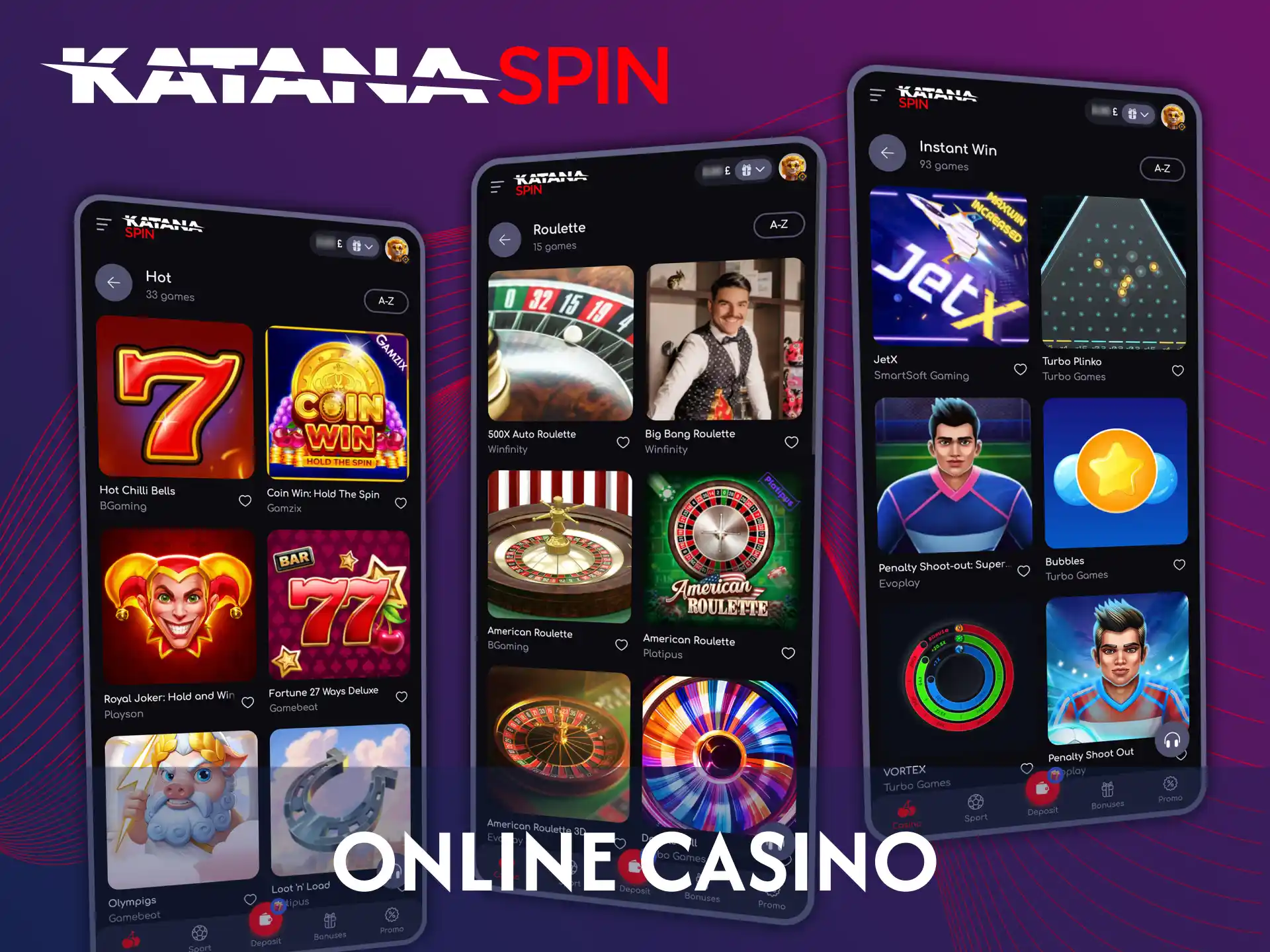 Katanaspin app provides easy access to online casino games.