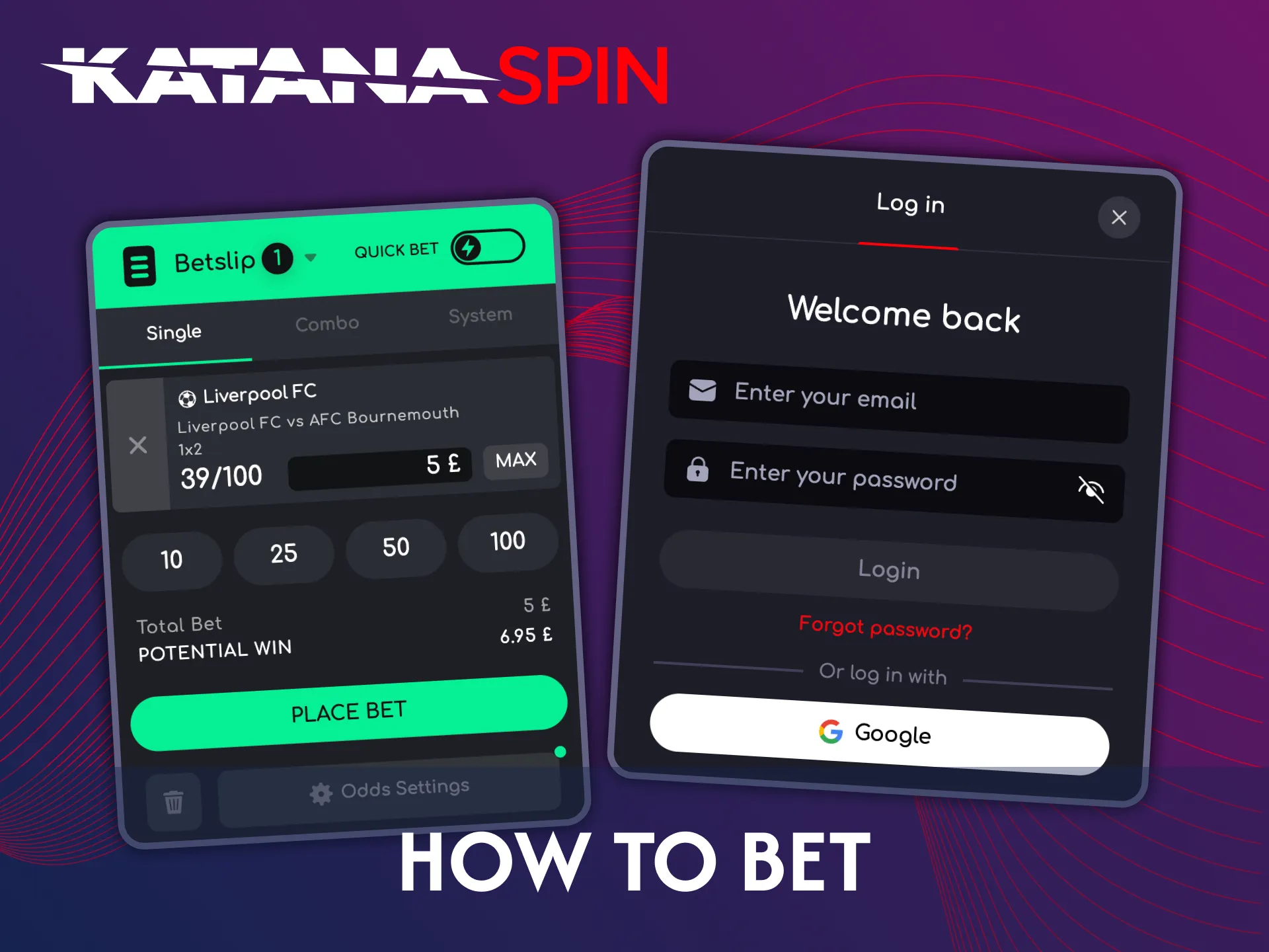 Getting started with football betting at Katanaspin is easy.