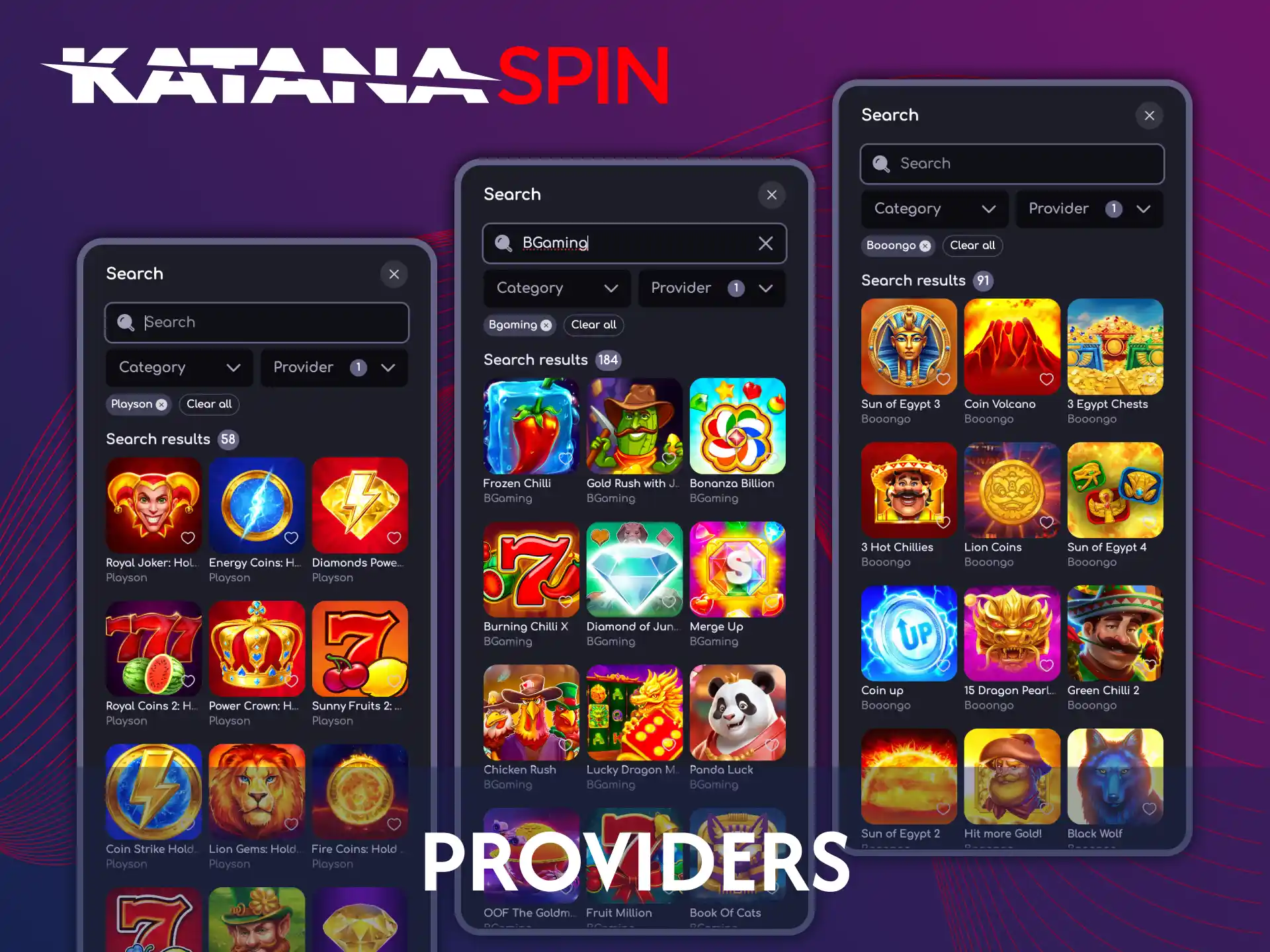 Katanaspin partners with innovative and well-respected games developers.