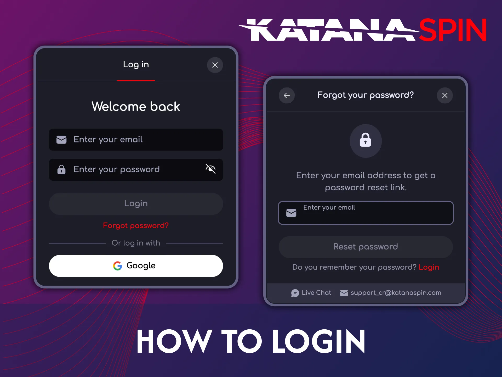 You can easily complete Katanaspin casino login anytime.