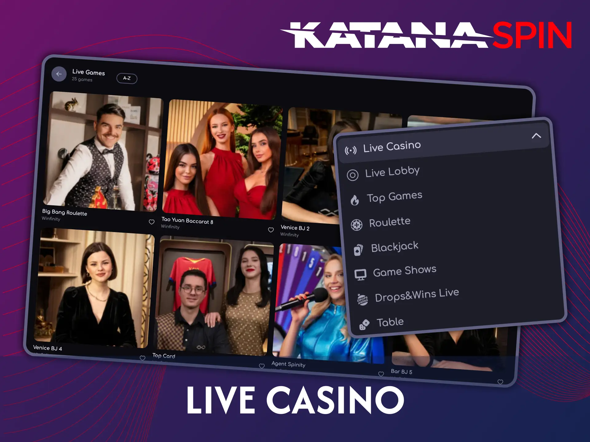 Get an authentic gaming experience with Katanaspin live casino.