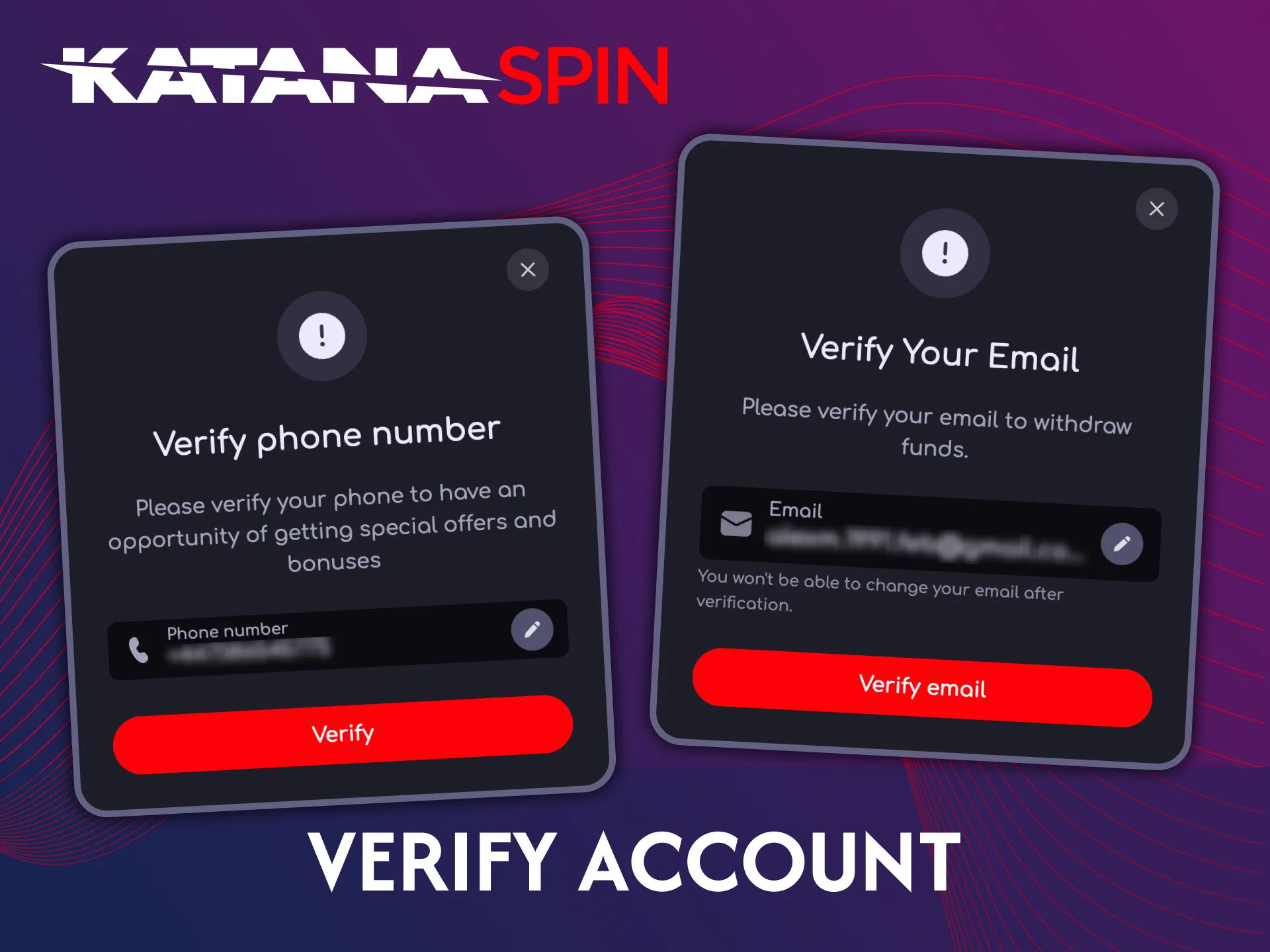 Complete a verification and enjoy full Katanaspin functionality.