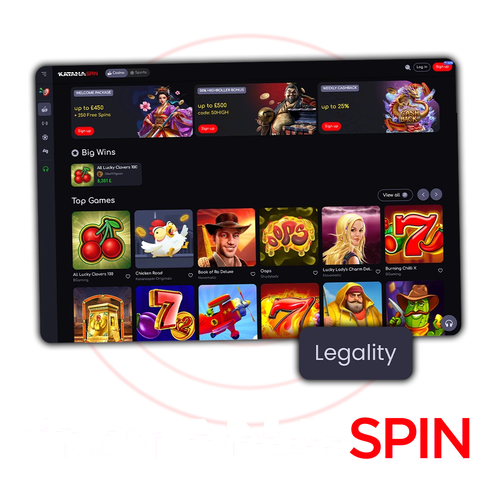 Ensure the safety and legality of the Katanaspin platform.