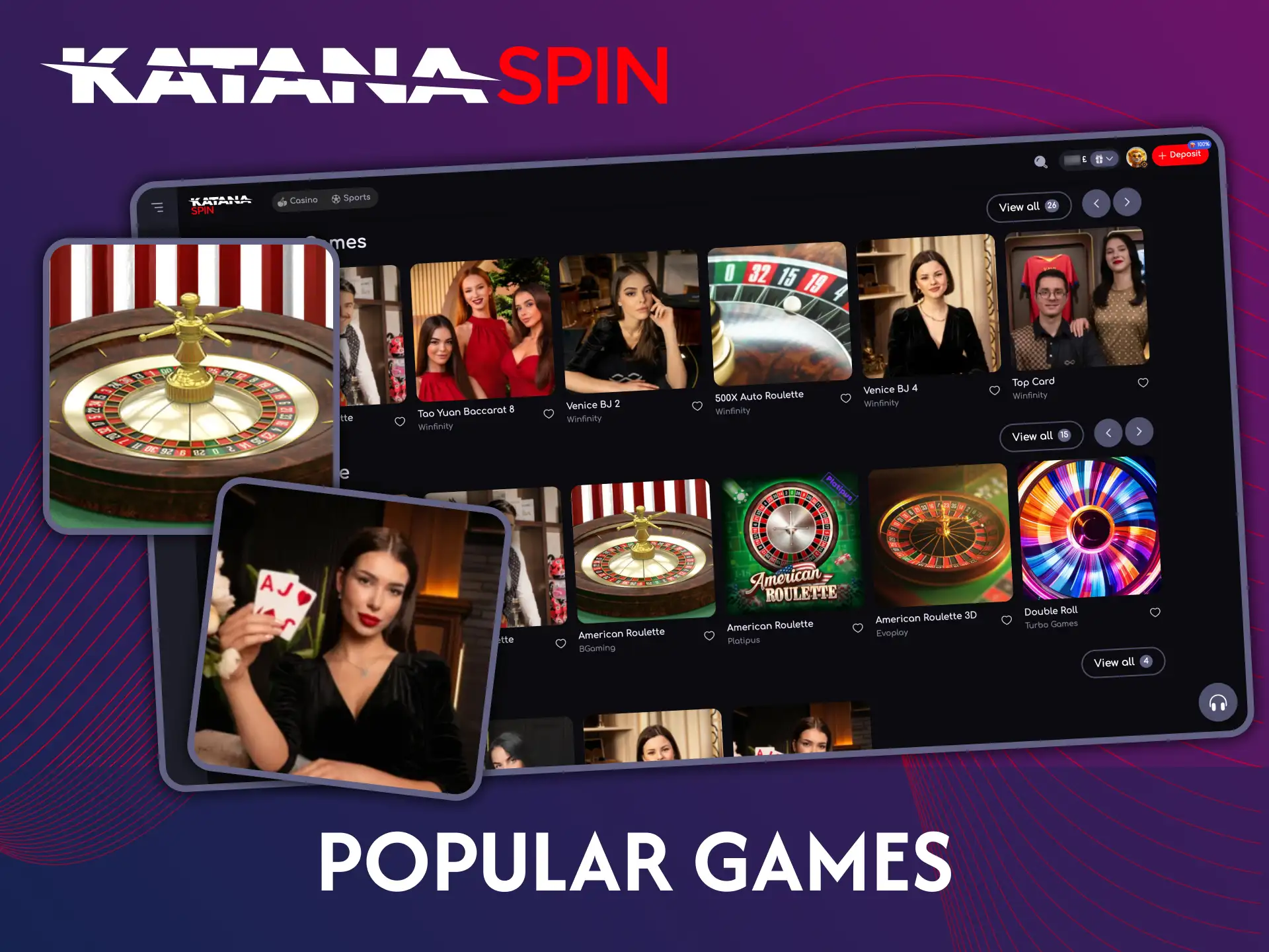 Try popular live casino games at Katanaspin official website.