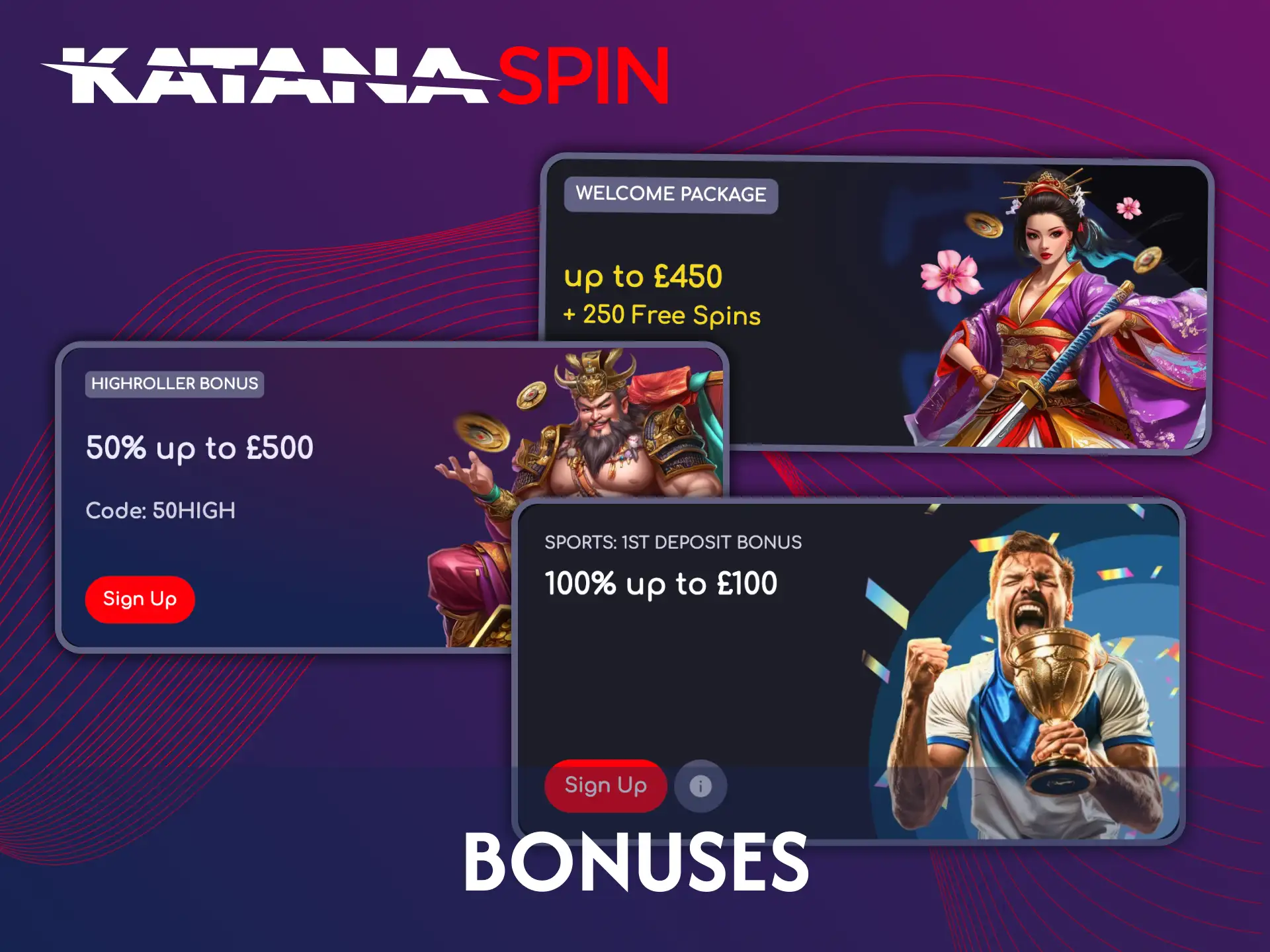 Get started with Katanaspin casino several welcome bonuses.