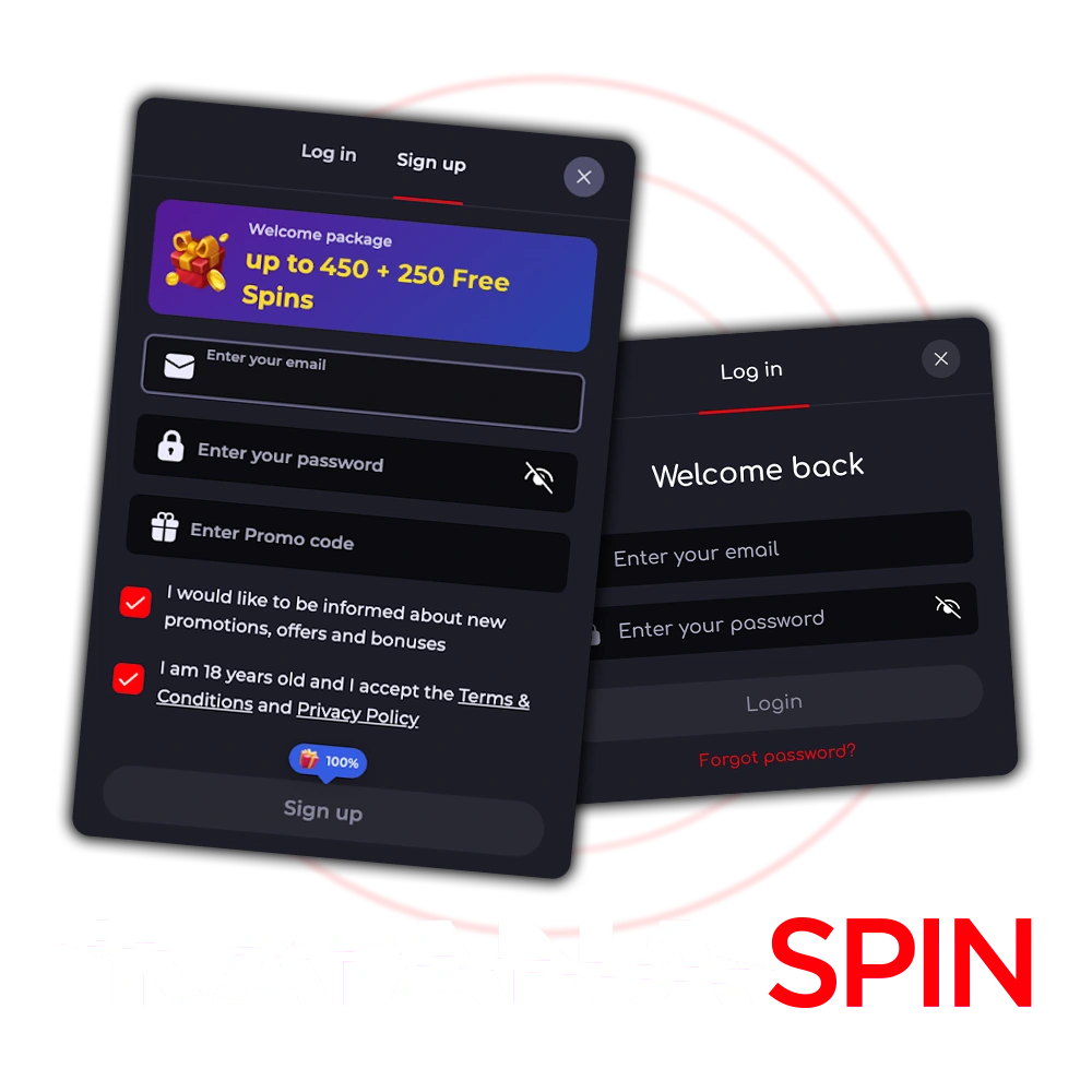 Instructions for registering and logging into your Katanaspin account.