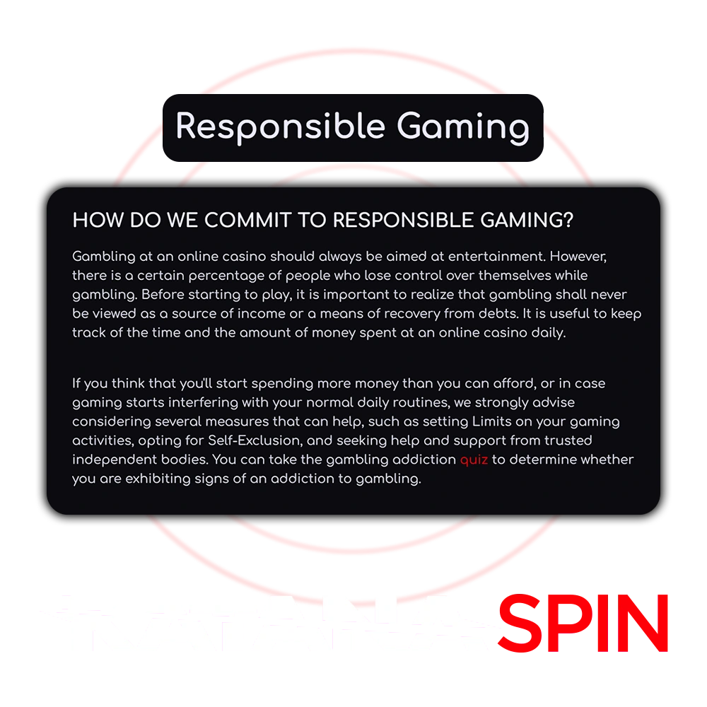 Katanaspin urges you to approach casino gaming and betting responsibly.
