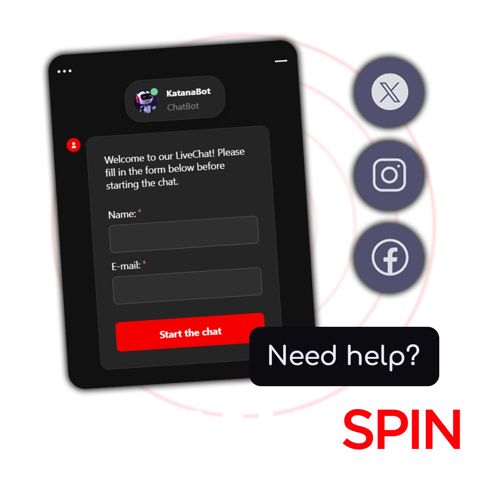 Here you will find information on how to get help from the Katanaspin team.