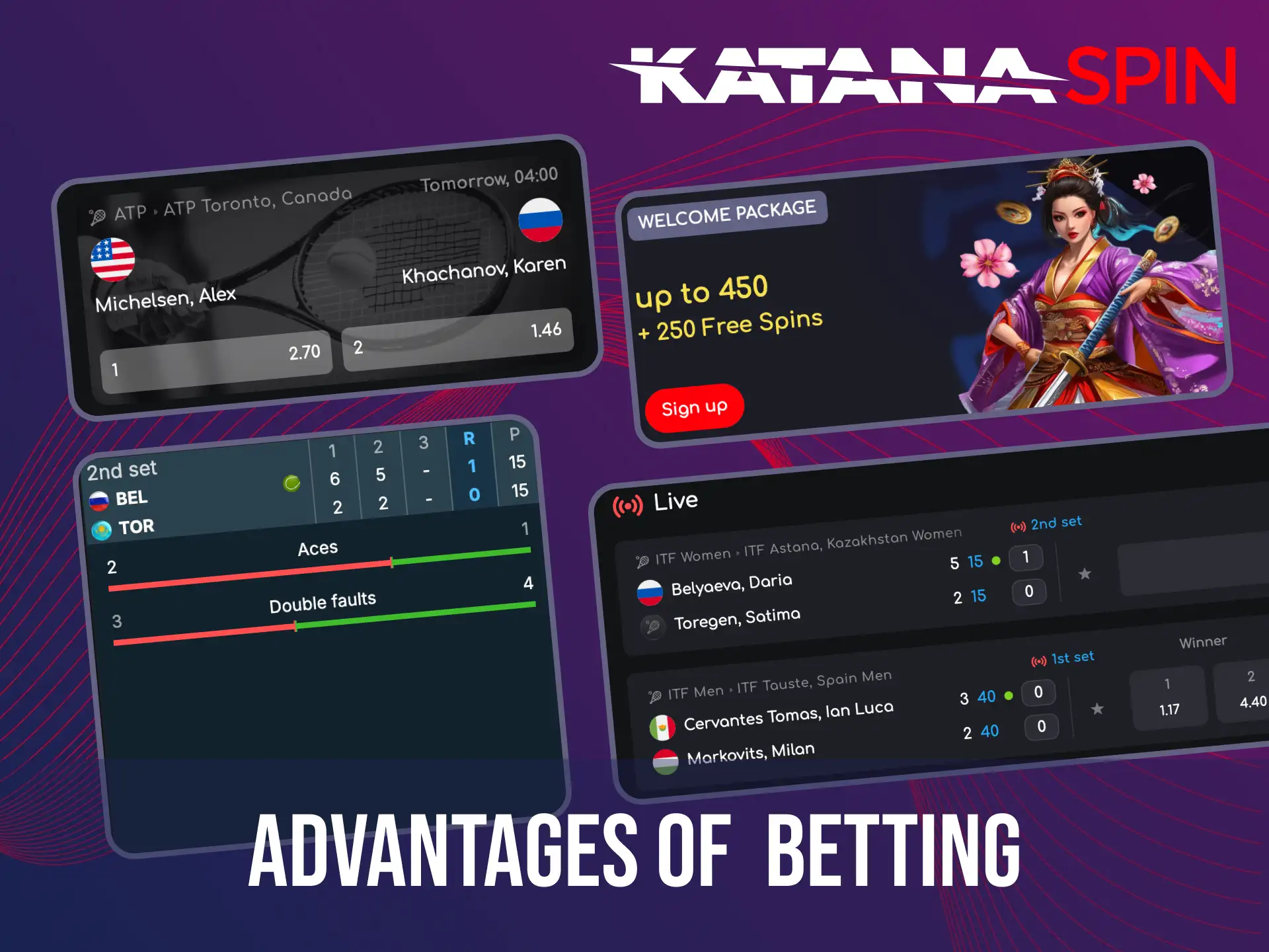 Join thousands of UK bettors trusting Katanaspin for live tennis betting and detailed stats.